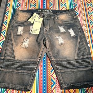 TRILLNATION JEAN SHORTS MENS 36, NEW WITH TAGS